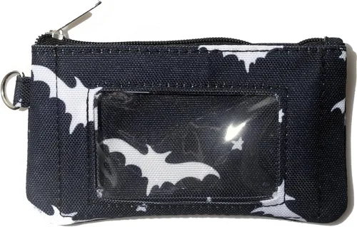 Miniatura 12 de DQL Cartera con tarjetero con estampado de estrellas y cordón, cartera pequeña para tarjetas de crédito para mujer, llavero