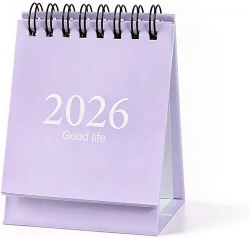Miniatura 7 de Mini calendario de escritorio 2025, ahora a diciembre de 2025, pequeño calendario de escritorio portátil, mini programador, cartulina pesada, bobina