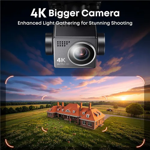 Miniatura 2 de Bwine F7GB2 Pro Drones con cámara para adultos 4K UHD Aerial, cardán de 3 ejes, control de 10000 pies, tiempo de vuelo de 75 minutos con 3