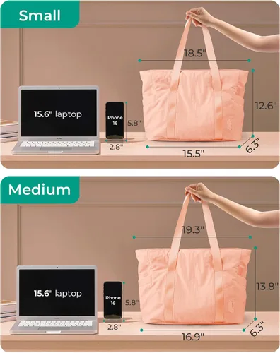 Miniatura 10 de BAGSMART Bolsa de mano para mujer con cremallera, bolsa de gimnasio con compartimentos, bolsa de trabajo para enfermera, baile, bolsa de yoga