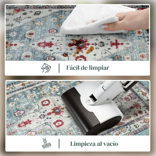 Miniatura 5 de Collive Alfombras y Tapetes Boho para Cocina 2 PIEZAS Alfombra Antifatiga Acolchada, Juego de 2 Alfombras de Cocina Impermeables Antideslizantes