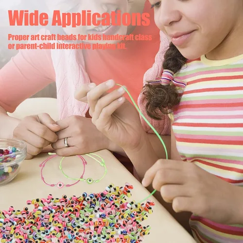 Miniatura 3 de Cuentas de mal de ojo para hacer pulseras, paquete a granel, de 0.236 pulgadas, coloridas y redondas, círculos, cuentas contra el mal de ojo, turco