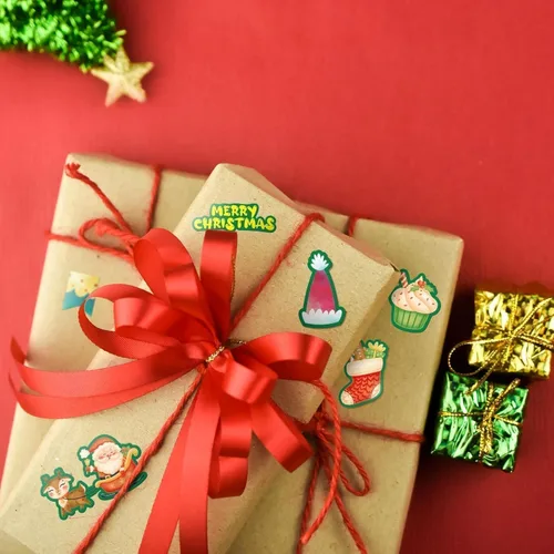 Miniatura 6 de Fancy Land 24 hojas de calcomanías navideñas surtidas para planificador, calendario, diario, álbumes de recortes, calcomanías para niños y adultos