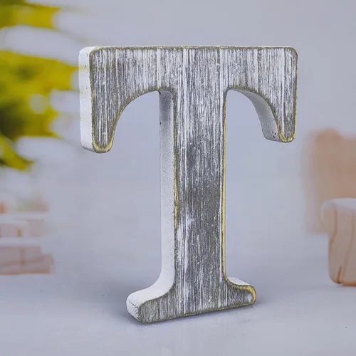 Miniatura 19 de Letras de madera rústica sin terminar de 6 pulgadas para decoración de pared, letras decorativas de pie en rodajas, decoración de tablero