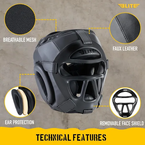 Miniatura 2 de Elite Sports Mejor Casco de Boxeo para Niños Casco de Lucha para Jóvenes para Edades de 4 a 13 Años MMA Kickboxing Muay Thai BJJ Karate Protector