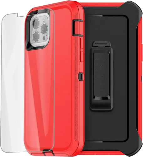 Miniatura 12 de AICase Funda para iPhone 13 Pro Max/12 Pro Max con protector de vidrio, protección contra caídas de alta resistencia, cuerpo completo, a prueba