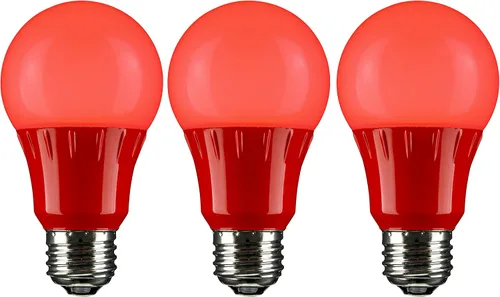 Miniatura 24 de Sunlite 40452 - Foco de luz LED de color A19, 3 W (equivalente a 25 W), base mediana E26, no regulable, certificación UL, decoración de fiestas