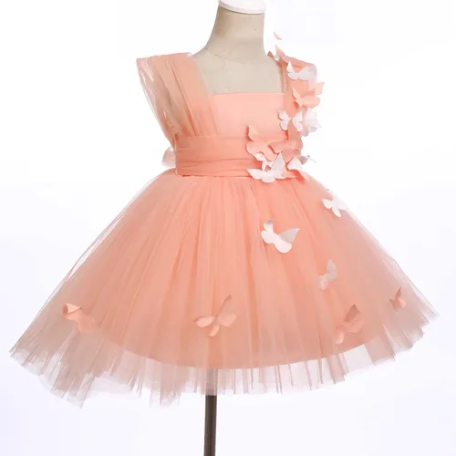 Miniatura 3 de Vestido de tutú con lentejuelas y lazo alto y bajo, vestido de pétalos de encaje, princesa, concurso, boda, fiesta de cumpleaños, vestido formal