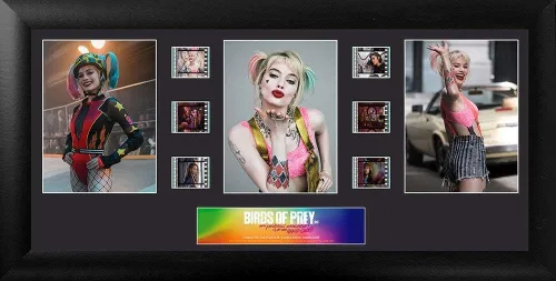 Miniatura 6 de Trend Setters DC Comics - Birds of Prey - Harley Quinn y Hyena - Presentación de escritorio MiniCell FilmCells de 7" x 5" - Con clip de película