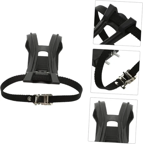 Miniatura 5 de BESPORTBLE 2 juegos de ciclismo pedal dedo dedo clip correa plástico ajustable seguridad dedo del pie clips