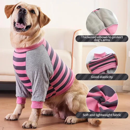Miniatura 3 de FUAMEY Manga de recuperación para perros con protector de codo, camisa para perros para dejar de lamer las articulaciones, traje de manga larga