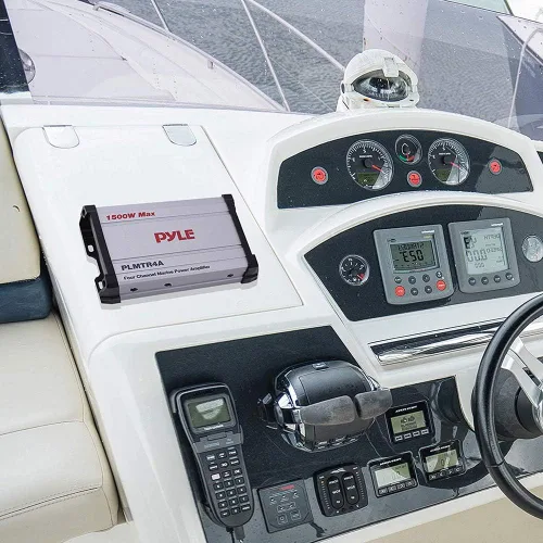 Miniatura 5 de Pyle Receptor amplificador marino de 4 canales de 1500 W - Subwoofer de audio de grado marino impermeable y resistente a la intemperie - para barco