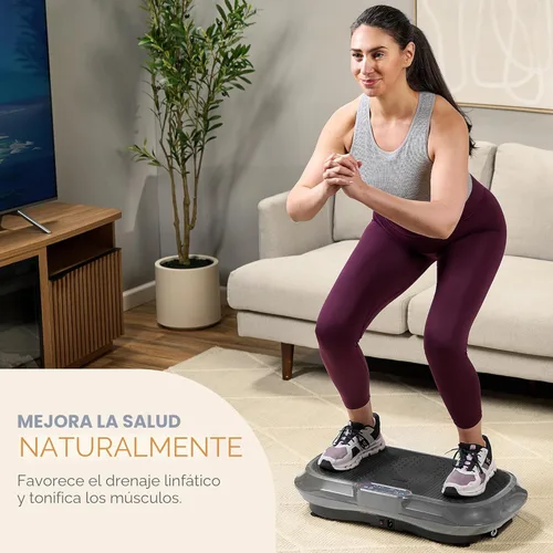 Miniatura 2 de LifePro Waver - Máquina de ejercicios con placa vibratoria – Vibración de alta intensidad para la activación muscular, plataforma vibratoria de Gris