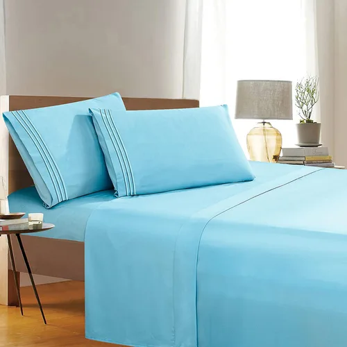 Miniatura 24 de Elegant Comfort 1500 Premier Resistente a Arrugas y Decoloración de Calidad Hotel Juego de Sábanas de 4 Piezas Ultra Suave Lujoso Incluye Sábana