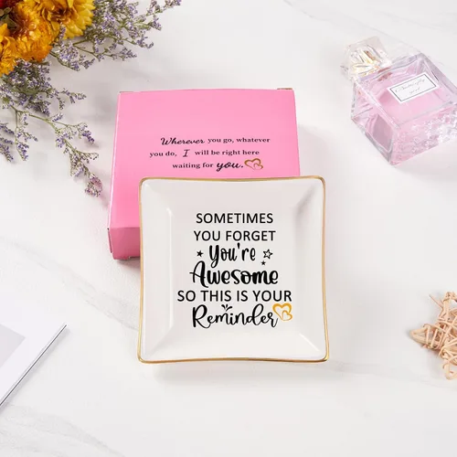 Miniatura 3 de Regalos de cumpleaños para mujer, plato de joyería, regalo impresionante para mujeres, mejores amigas, compañeras de trabajo, mamá, día de la madre