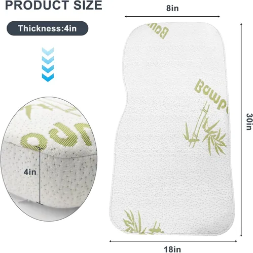 Miniatura 2 de Almohada de rodilla refrescante para dormir de lado, almohada de piernas 100% relleno de espuma viscoelástica para dormir de lado, almohada