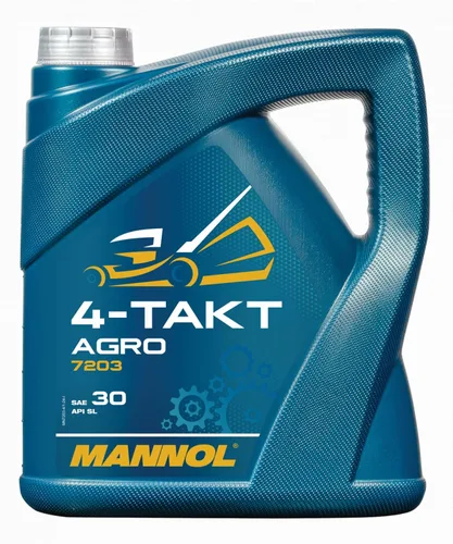 Aceite SAE 30 sintético completo para cortacésped de Mannol, lubricante para generador, aceite premium de 4 tiempos para motores pequeños, 4L