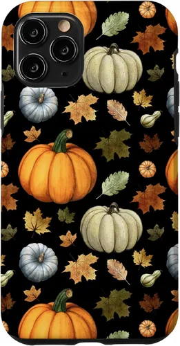 Miniatura 27 de iPhone 16 Falling Leaves Autumn and Pumpkin Happy Fall Case