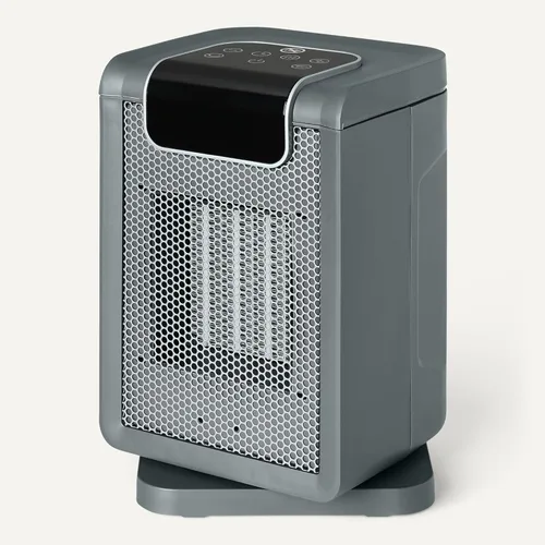Miniatura 3 de Amazon Basics Calentador de espacio para uso en interiores con tecnología cerámica PTC, 1500 W, control remoto, oscilación de 70°, pantalla digital