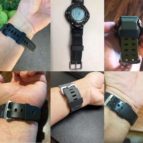 Miniatura 5 de Honbay 4 correas de reloj de repuesto de goma de 0.78 pulgadas (0.787 in)