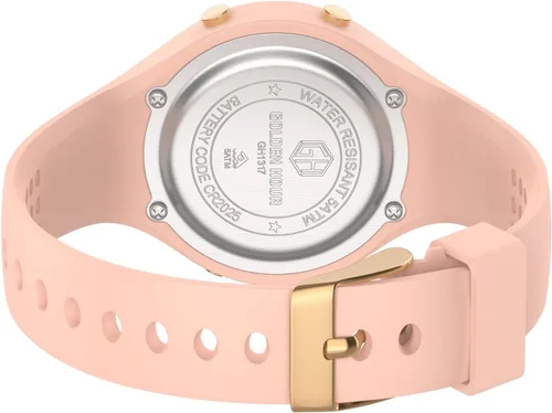 Miniatura 4 de GOLDEN HOUR Reloj de pulsera de silicona con cronógrafo digital impermeable para mujer