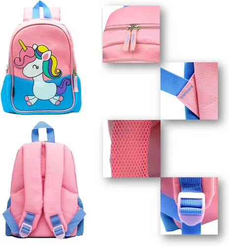 Miniatura 4 de POWOFUN Mochila de viaje preescolar para niños pequeños, Unicornio azul, S, Viajar