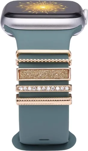 Miniatura 7 de Correas decorativas para anillo compatibles con correas de Apple Watch de 1.496 pulgadas, 1.575 pulgadas, 1.614 pulgadas, 1.654 pulgadas, 1.732