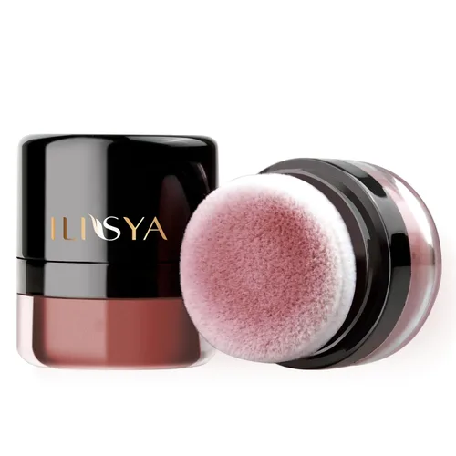 Rubor facial en polvo de maquillaje suave de hongos para mejillas de larga duración en polvo de maquillaje con reflejos - acabado mate (bayas de