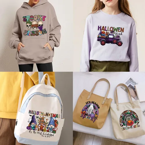 Miniatura 3 de 9 hojas de transferencia para planchar de Navidad para camisetas, parches para planchar de Navidad, diseño de transferencia de calor, calcomanías
