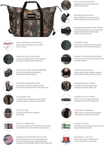 Miniatura 15 de NorChill Soft Coolers Enfriador suave, Realtree Xtra