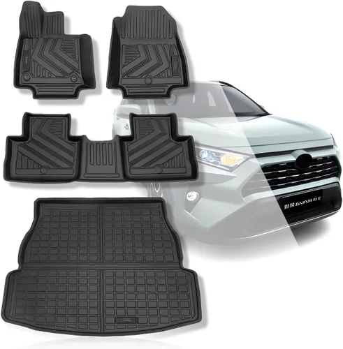 Miniatura 8 de Vanseno Alfombrillas para Toyota Rav4 2007-2013 para todo tipo de clima, tapete de elastómero termoplástico, impermeable, antideslizante