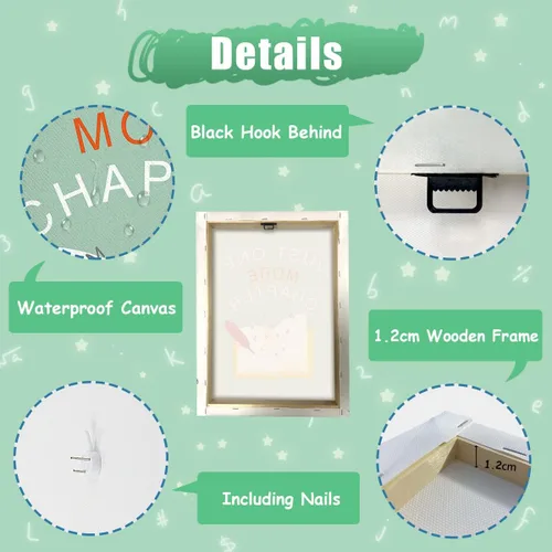 Miniatura 5 de CHDITB Decoración de aula de libros de lectura, citas inspiradoras, impresión artística de pared para niños, 12 x 16 pulgadas, libros motivacionales