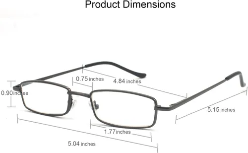 Miniatura 6 de Gafas de lectura de tubo ligero y compacto ultra delgado con estuche de aluminio de clip portátil