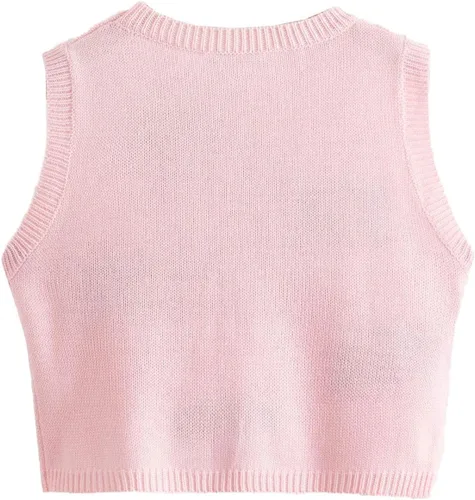 Miniatura 2 de Floerns Camiseta corta sin mangas con cuello redondo para mujer