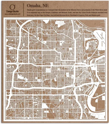 Miniatura 143 de O3 Design Studio Aberdeen - Mapa de papel cortado en papel blanco de 12 x 12 pulgadas