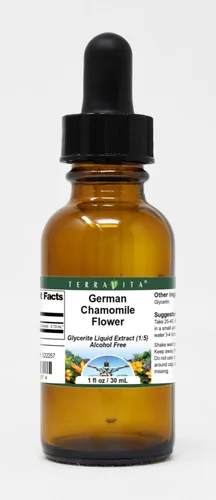 Extracto líquido de glicerita de flor de manzanilla alemana (1:5) - Sin sabor (1 oz, ZIN: 522257)