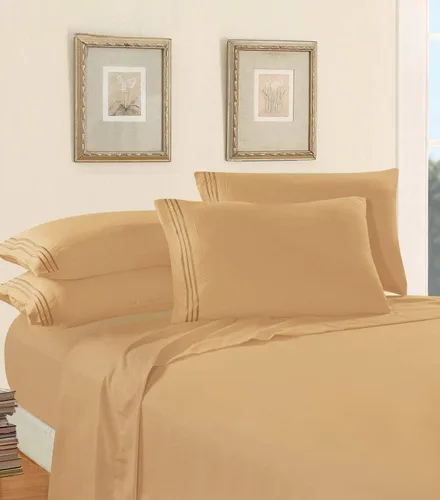 Miniatura 17 de ¡Juego de sábanas de lujo de 4 piezas en Amazon! Diseño de calidad egipcia con 1500 hilos Elegant Comfort - Resistente a las arrugas y al Morado