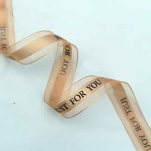Miniatura 5 de Cinta de gasa champán de 1 pulgada, cinta Just for You para fiestas de vacaciones, decoraciones de boda, envoltura de regalo de 22 yardas