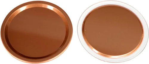 Miniatura 8 de Insertos de tapa de almacenamiento plana de aluminio de color cobre para tarros Mason (paquete de 10, boca regular)