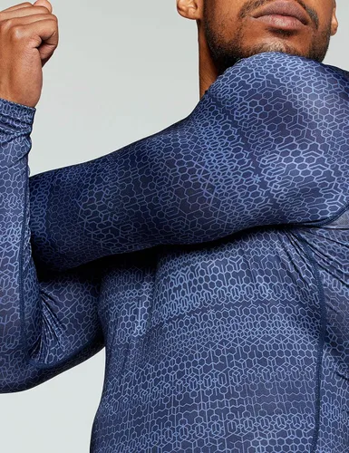 Miniatura 4 de TSLA - Paquete de 1 o 3 camisas de compresión de manga larga FPU 50 para hombre camisa de entrenamiento atlético protector de erupción para deportes