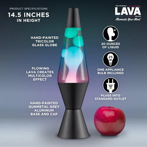 Miniatura 3 de La lámpara Lava® original - 14.5" gris plomizo - Lámpara clásica de movimiento líquido - Tricolor verde/azul/púrpura - Artículo #2098