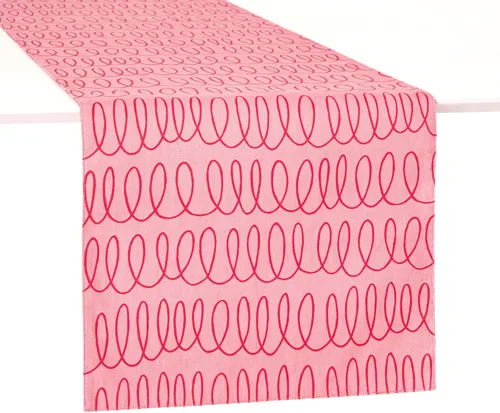 Miniatura 9 de kate spade new york in The Loop & Joy Dot Camino de mesa reversible, 100% algodón, lavable a máquina, negro/beige, 15 x 72 pulgadas