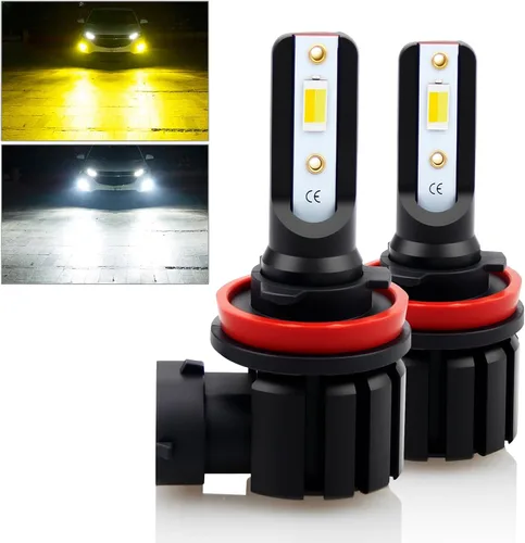Miniatura 10 de D-Lumina H10 Switchback - Bombillas LED antiniebla, 8000 lúmenes, 40 W, 300% brillo, doble color, 6000 K, xenón blanco/3000 K amarillo dorado, 9145