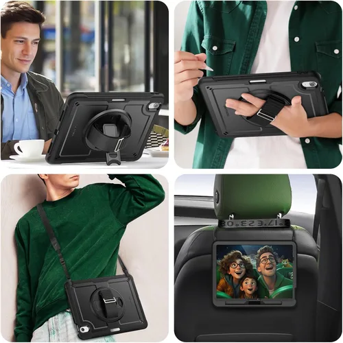 Miniatura 5 de SEYMAC Funda protectora a prueba de golpes para iPad Air de 11 pulgadas M4, M3, M2 (2026/2025/2024), funda protectora a prueba de golpes