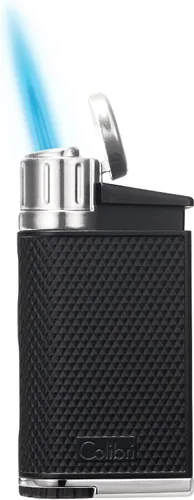 Miniatura 10 de Colibri EVO - Encendedor de butano recargable con llama de un solo chorro en ángulo, resistente al viento, fácil de usar, con agarre de fibra