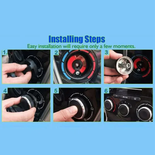 Miniatura 4 de Perilla de control de clima de CA, 3 piezas de aire acondicionado de automóvil, interruptor de control de ventilador de CA, botón de reemplazo