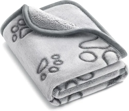 Miniatura 9 de DOOVID Manta para mascotas, suave y esponjosa de forro polar para mascotas, manta de franela para perros y gatos, manta para mascotas con estampado