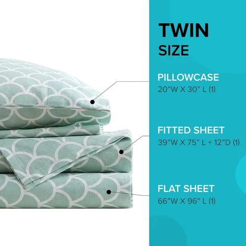 Miniatura 56 de Comfort Spaces Sábanas 100% algodón tamaño King, transpirables, naturalmente frescas, sábanas de algodón suave con bolsillo elástico de 14 pulgadas