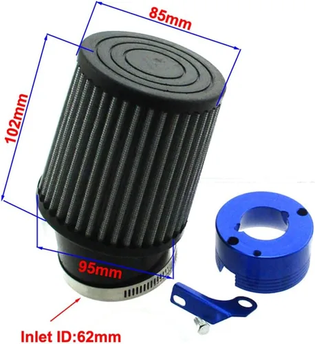 Miniatura 2 de Cortacésped de carreras Minibikes filtro Stack adaptador para Honda 11Hp 13Hp GX340 GX390 Clone Engine Go Kart Predator 301cc 420cc Carros de golf