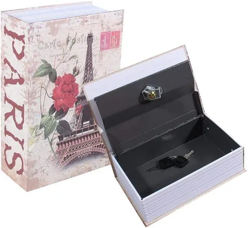 Miniatura 11 de Caja de depósito con forma de libro con combinación de diccionario, caja de dinero, caja de seguridad para joyas con llave (A)